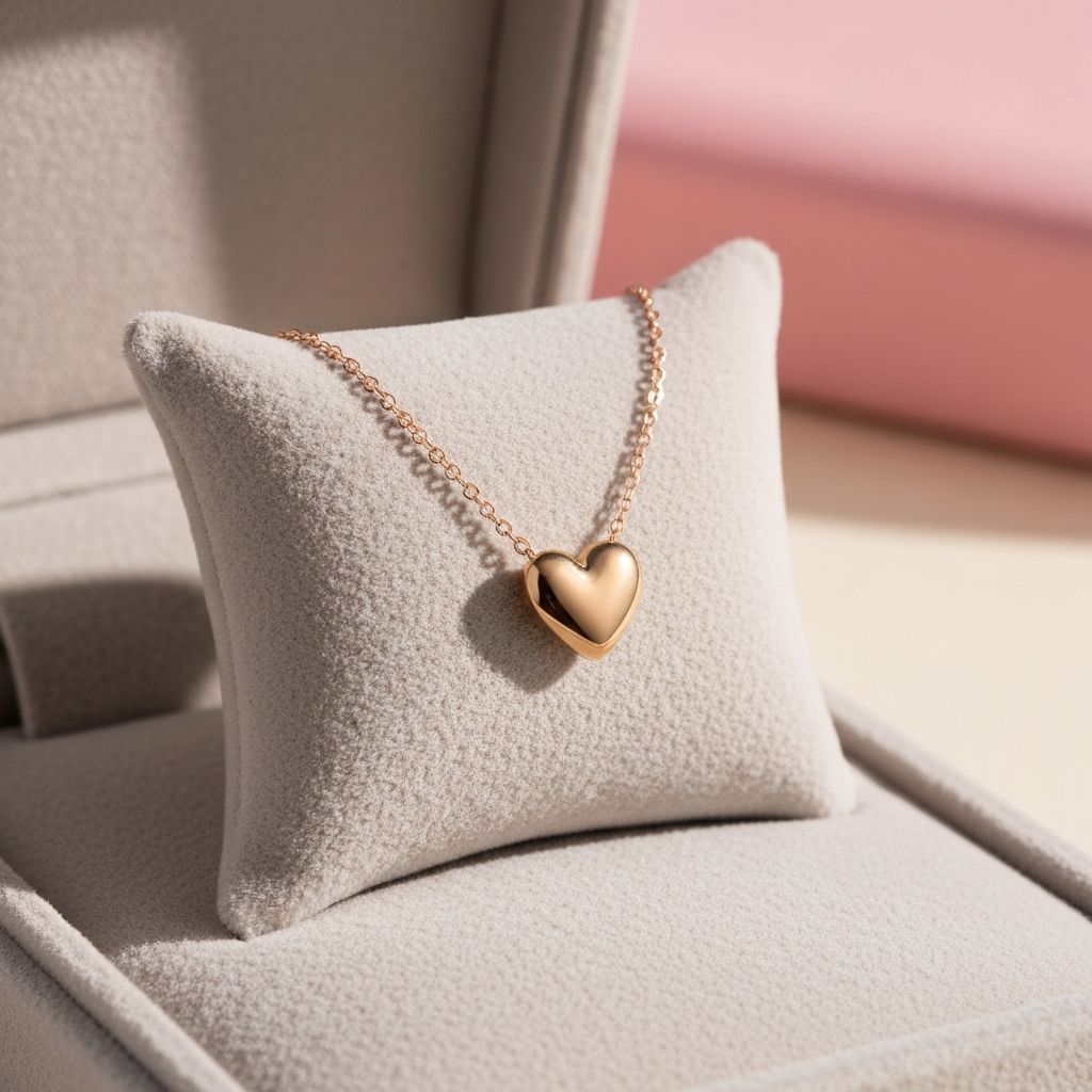 Gold Heart Pendant Necklace